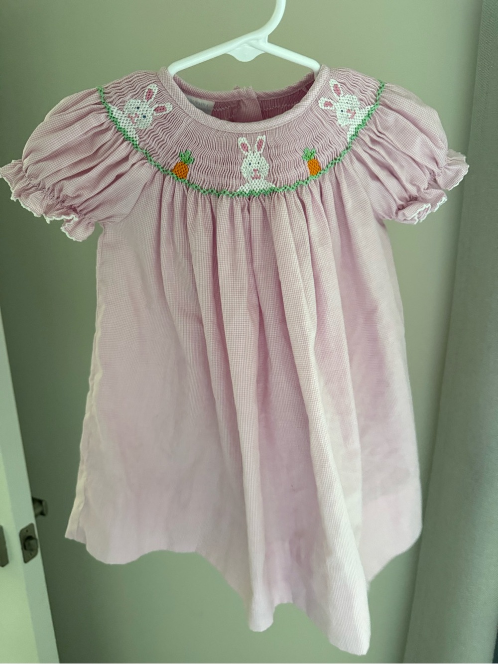 Edgehill Collection Pink Smocked Bunny Dress